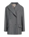 Paul & Joe Woman Coat Grey Size 8 Wool, Polyamide, Cashmere In Grey