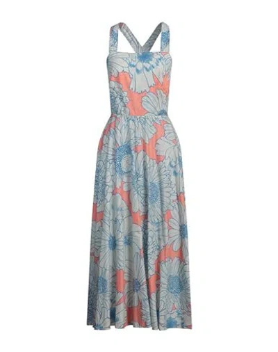Paul & Joe Woman Maxi Dress Sky Blue Size 6 Cotton
