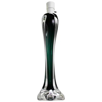 Pre-owned Paul Kedelv Flygsfors Mid-century Modern Green Art Glass Lamp