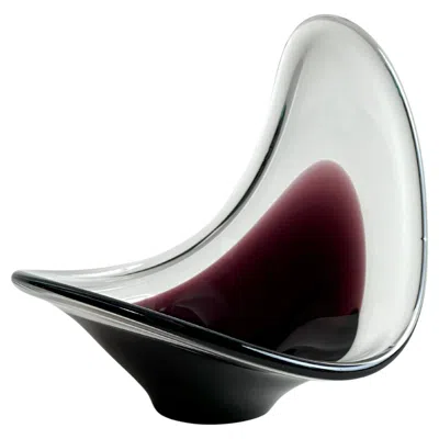 Pre-owned Paul Kedelv Mid-century Sommerso Glass Bowl Attributed To  For Flygfors, Sweden In Gray
