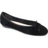 Paul Mayer Best Cap Toe Ballet Flat In Black