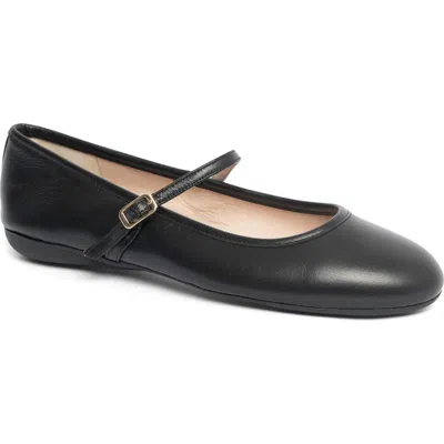 Paul Mayer Best Cap Toe Ballet Flat In Black