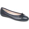 Paul Mayer Best Cap Toe Ballet Flat In Blue