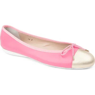 Paul Mayer Best Cap Toe Ballet Flat In Pink
