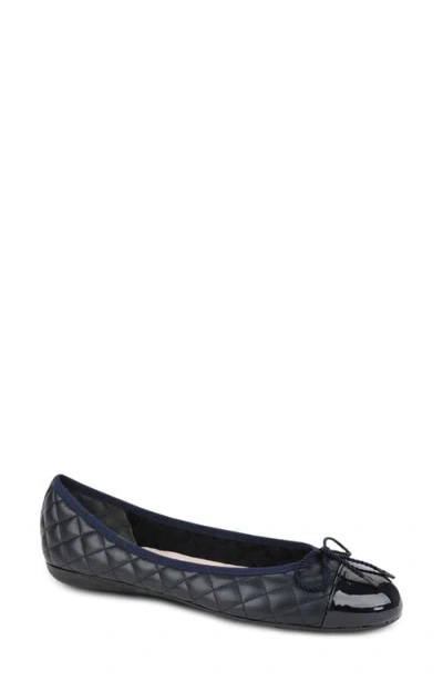 Paul Mayer Cap Toe Quilted Ballet Flat