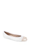 Paul Mayer Cap Toe Quilted Ballet Flat