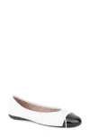 Paul Mayer Cap Toe Quilted Ballet Flat