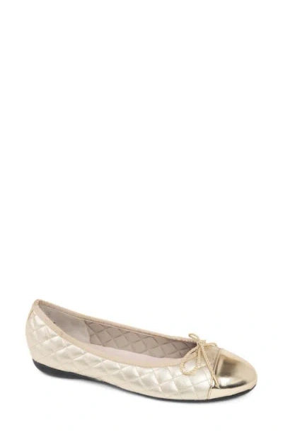 Paul Mayer Cap Toe Quilted Ballet Flat