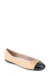 Paul Mayer Cap Toe Quilted Ballet Flat