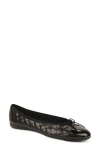 Paul Mayer Cap Toe Quilted Ballet Flat