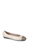 Paul Mayer Cap Toe Quilted Ballet Flat