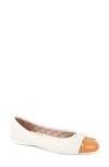Paul Mayer Cap Toe Quilted Ballet Flat