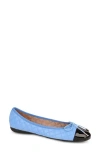 Paul Mayer Cap Toe Quilted Ballet Flat
