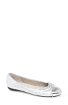 Paul Mayer Cap Toe Quilted Ballet Flat