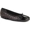 Paul Mayer Cozy Quilted Cap Toe Ballet Flat