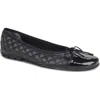 Paul Mayer Cozy Quilted Cap Toe Ballet Flat In Blue