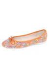 Paul Mayer/attitudes Women's Bingo Ballet Flats In Orange/multi In Multi