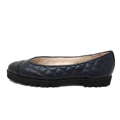 Paul Mayer/attitudes Women's Chunky Heeled Flats In Black Navy