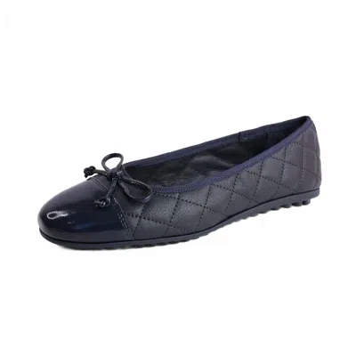 Paul Mayer/attitudes Women's Cozy Ballet Flats In Napa Navy In Black