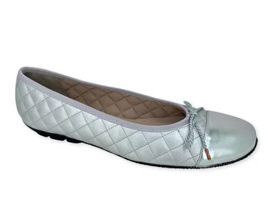 Paul Mayer/attitudes Women's Cozy Ballet Flats In Silver In Green