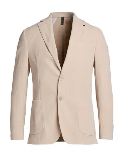 Paul Miranda Man Blazer Beige Size 34 Polyester, Elastane In Neutral
