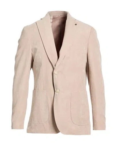 Paul Miranda Man Blazer Beige Size 44 Polyester, Polyamide In Neutral