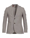 Paul Miranda Man Blazer Brown Size 42 Linen, Cotton, Polyester In Multi