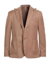 Paul Miranda Man Blazer Camel Size 40 Polyester, Viscose, Elastane In Brown
