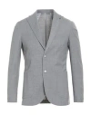 Paul Miranda Man Blazer Grey Size 36 Polyester, Wool, Elastane In Gray