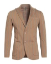 Paul Miranda Man Blazer Light Brown Size 38 Cotton, Polyamide, Elastane In Brown
