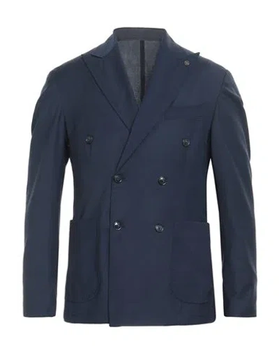 Paul Miranda Man Blazer Midnight Blue Size 40 Polyester, Wool, Elastane