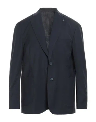 Paul Miranda Man Blazer Midnight Blue Size 46 Polyester, Wool, Elastane