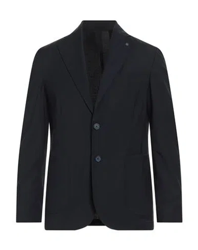 Paul Miranda Man Blazer Navy Size 38 Polyester, Wool, Elastane In Blue