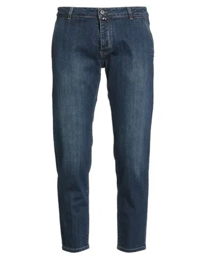 Paul Miranda Man Jeans Blue Size 32 Cotton, Elastane
