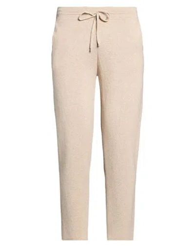 Paul Miranda Man Pants Beige Size L Viscose, Polyamide, Wool, Cashmere In Brown