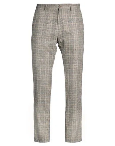 Paul Miranda Man Pants Black Size 38 Wool, Polyester, Acrylic, Polyamide In Gray