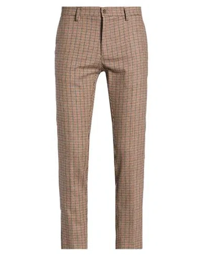 Paul Miranda Man Pants Brown Size 38 Wool, Polyester, Elastane