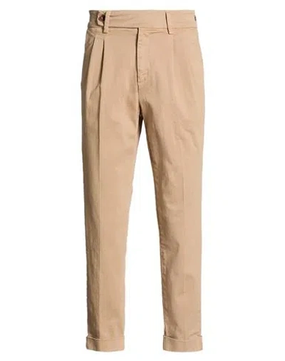Paul Miranda Man Pants Sand Size 28 Cotton, Elastane In Nude