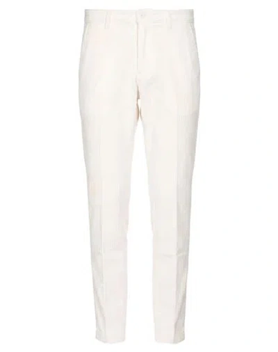 Paul Miranda Man Pants White Size 32 Cotton, Elastane