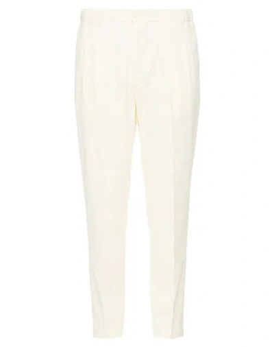 Paul Miranda Man Pants White Size 36 Cotton, Elastane