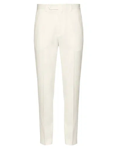 Paul Miranda Man Pants White Size 38 Cotton, Elastane