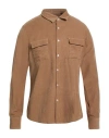Paul Miranda Man Shirt Brown Size L Cotton In Brown