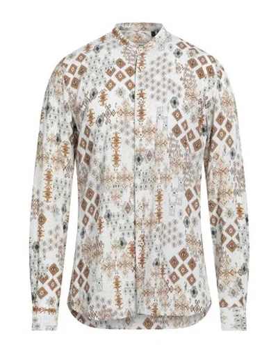 Paul Miranda Man Shirt Ivory Size L Viscose In White