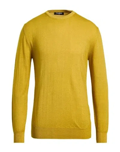 Paul Miranda Man Sweater Mustard Size L Wool In Yellow