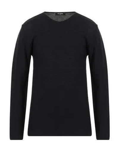 Paul Miranda Man Sweater Navy Size L Acrylic, Wool In Black