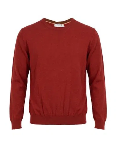 Paul Miranda Man Sweater Rust Size Xl Wool, Acrylic In Red