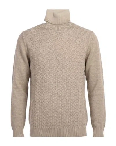 Paul Miranda Man Turtleneck Sand Size L Acrylic, Polyamide, Wool, Viscose In Neutral