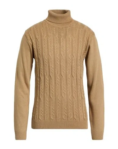 Paul Miranda Man Turtleneck Sand Size S Acrylic, Wool In Multi