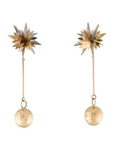 Pre-owned Paul Morelli 14k Disco Drop Earrings In Multi