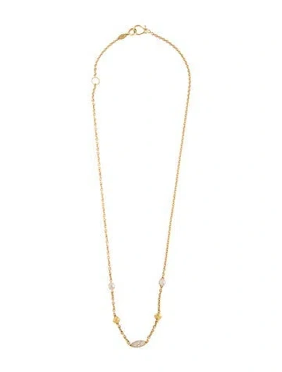 Pre-owned Paul Morelli 18k 1.46ctw Diamond Pipette Station Necklace, 20" In Multi